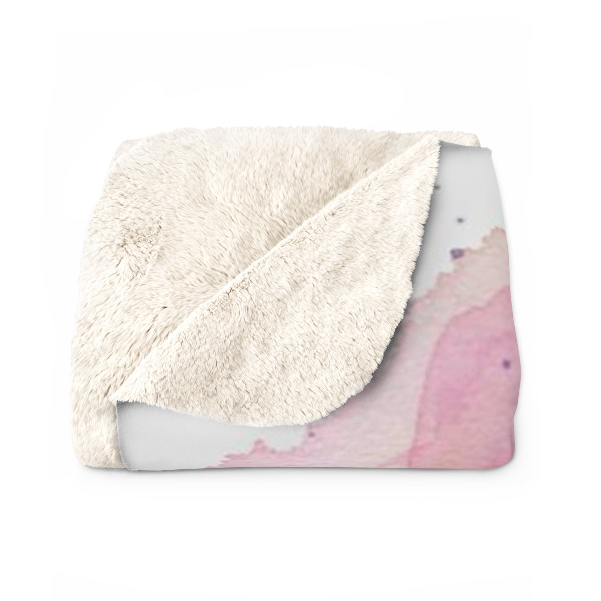 Watercolor Floral Sherpa Fleece Blanket